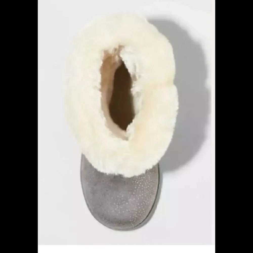 💥Cat & Jack Girl Karley faux fur glitter Boot -5